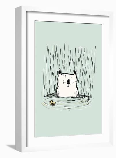 Soggy Cat-Carla Martell-Framed Giclee Print