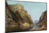 Sogne Fjord, Norway (Oil on Board)-Adelsteen Normann-Mounted Giclee Print