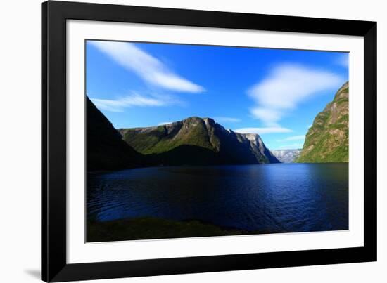 Sognefjorden. Kayaking in the Naeroyfjord.-Stefano Amantini-Framed Photographic Print