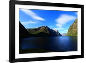 Sognefjorden. Kayaking in the Naeroyfjord.-Stefano Amantini-Framed Photographic Print