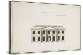 Soho House: Plan of the Ground Storey; Plan of the Bedchamber Storey; Elevation of the South…-James Wyatt-Stretched Canvas