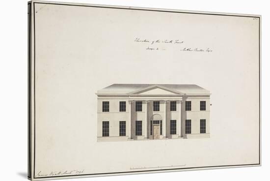 Soho House: Plan of the Ground Storey; Plan of the Bedchamber Storey; Elevation of the South…-James Wyatt-Stretched Canvas