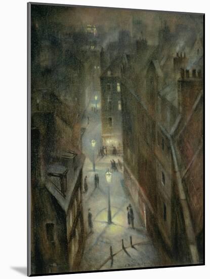 Soho Twilight, C.1924-Christopher Richard Wynne Nevinson-Mounted Giclee Print