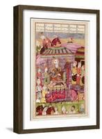 Sohrab Facing the Tent of the Persian Army Leaders-null-Framed Art Print