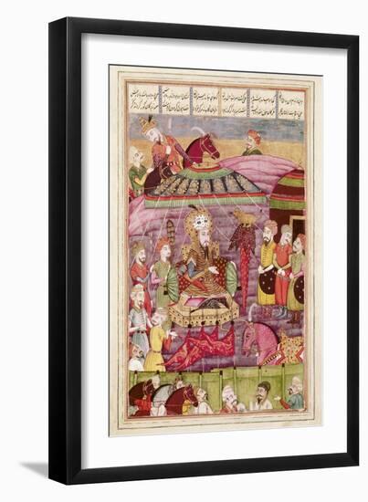 Sohrab Facing the Tent of the Persian Army Leaders-null-Framed Art Print