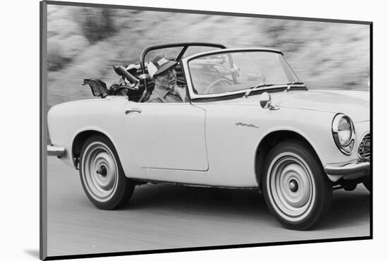 Soichiro Honda Driving Honda Convertible, Tokyo, Japan, 1967-Takeyoshi Tanuma-Mounted Photographic Print