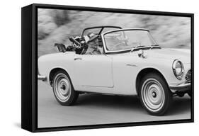 Soichiro Honda Driving Honda Convertible, Tokyo, Japan, 1967-Takeyoshi Tanuma-Framed Stretched Canvas