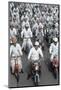 Soichiro Honda, Founder of Honda Corporation, Riding Motorcycles with Workers, Tokyo, Japan, 1967-Takeyoshi Tanuma-Mounted Photographic Print