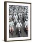 Soichiro Honda, Founder of Honda Corporation, Riding Motorcycles with Workers, Tokyo, Japan, 1967-Takeyoshi Tanuma-Framed Photographic Print