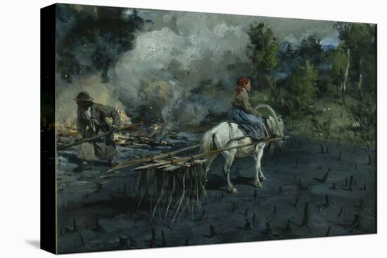 Soil Preparation for Linseed in the Vologda Region, 1873-Illarion Mikhailovich Pryanishnikov-Stretched Canvas