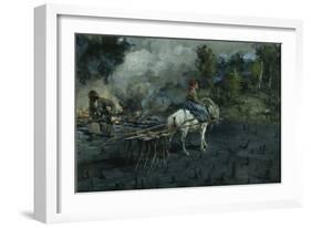 Soil Preparation for Linseed in the Vologda Region, 1873-Illarion Mikhailovich Pryanishnikov-Framed Giclee Print