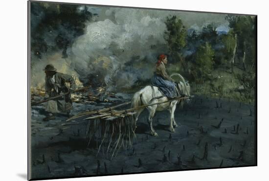 Soil Preparation for Linseed in the Vologda Region, 1873-Illarion Mikhailovich Pryanishnikov-Mounted Giclee Print