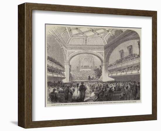 Soiree Given to Mr Bright in the Philharmonic Hall, Liverpool, by the Financial Reform Association-null-Framed Giclee Print