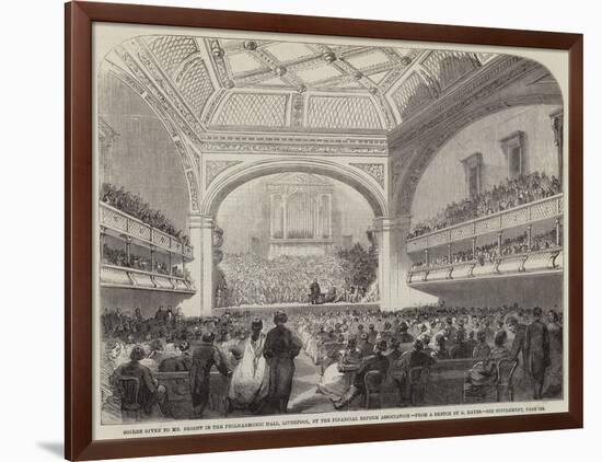 Soiree Given to Mr Bright in the Philharmonic Hall, Liverpool, by the Financial Reform Association-null-Framed Giclee Print