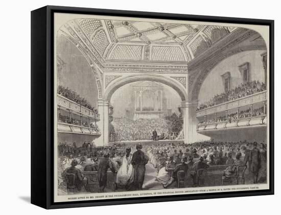 Soiree Given to Mr Bright in the Philharmonic Hall, Liverpool, by the Financial Reform Association-null-Framed Stretched Canvas