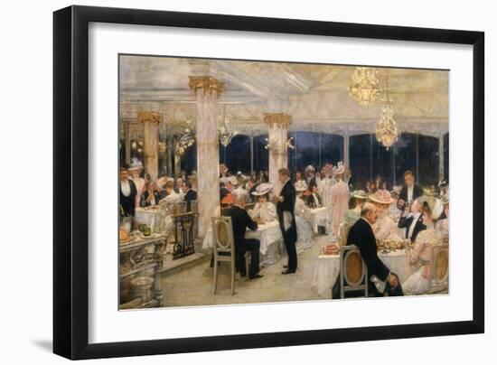 Soiree of the Grand Prix at Armenonville, 1905-Henri Gervex-Framed Giclee Print