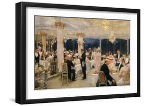 Soiree of the Grand Prix at Armenonville, 1905-Henri Gervex-Framed Giclee Print