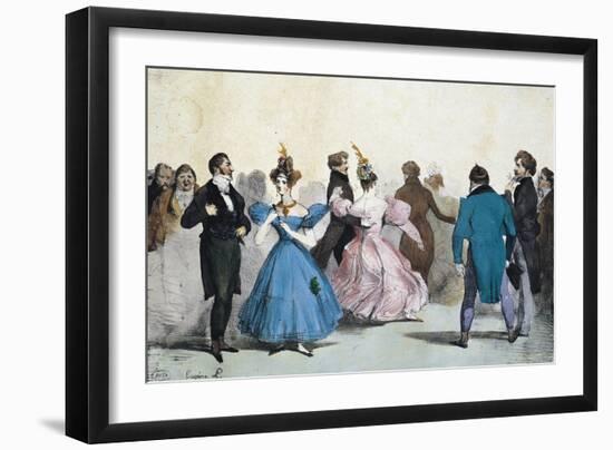 Soiree of the Great World-Eugene Louis Lami-Framed Giclee Print