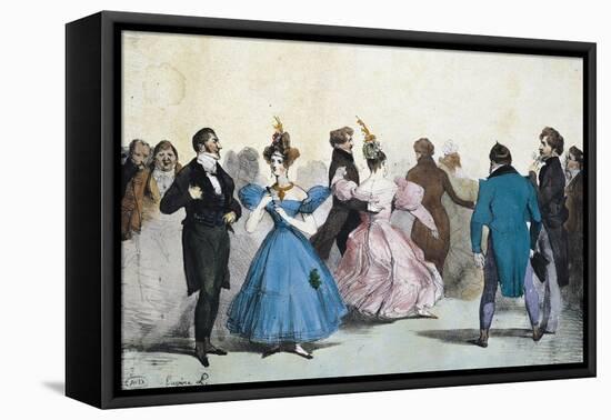 Soiree of the Great World-Eugene Louis Lami-Framed Stretched Canvas