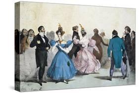 Soiree of the Great World-Eugene Louis Lami-Stretched Canvas