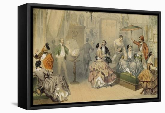 Soirees Parisiennes: Meeting of Artists-Henri De Montaut-Framed Stretched Canvas