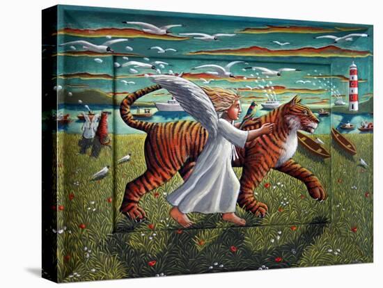 SOJURN OF THE ANGEL, THE PARROT AND THE TIGER-PJ Crook-Stretched Canvas