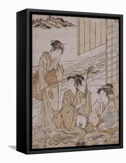 Sokokura-Torii Kiyonaga-Framed Stretched Canvas