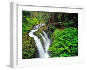 Sol Duc Falls in Olympic National Park, Washington, USA-Chuck Haney-Framed Photographic Print