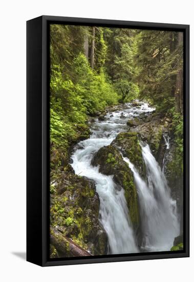 Sol Duc Falls, Olympic National Park, UNESCO World Heritage Site-Richard Maschmeyer-Framed Stretched Canvas