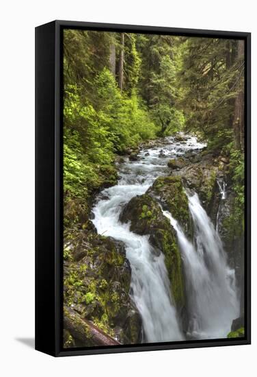 Sol Duc Falls, Olympic National Park, UNESCO World Heritage Site-Richard Maschmeyer-Framed Stretched Canvas