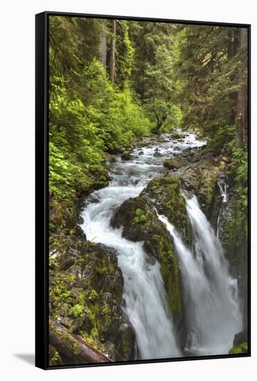 Sol Duc Falls, Olympic National Park, UNESCO World Heritage Site-Richard Maschmeyer-Framed Stretched Canvas