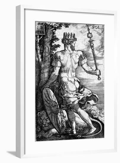 Sol, Printed by Georg Pencz, 1529-null-Framed Giclee Print