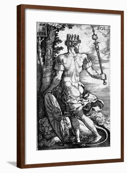 Sol, Printed by Georg Pencz, 1529-null-Framed Giclee Print