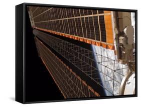 Solar Array Wing on the International Space Station-Stocktrek Images-Framed Stretched Canvas