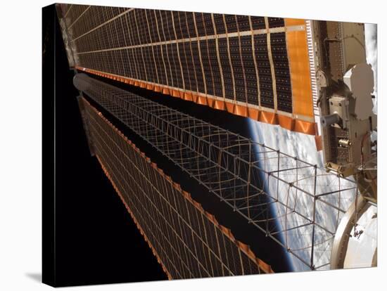 Solar Array Wing on the International Space Station-Stocktrek Images-Stretched Canvas