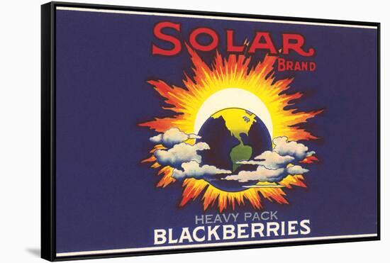 Solar Blackberry Label-null-Framed Stretched Canvas