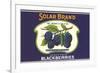 Solar Blackberry Label-null-Framed Art Print