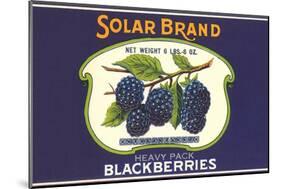Solar Blackberry Label-null-Mounted Premium Giclee Print