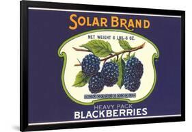 Solar Blackberry Label-null-Framed Art Print