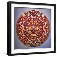 Solar Calendar, Aztec, Mexica Culture (Reconstruction)-null-Framed Photographic Print