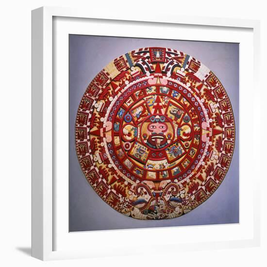 Solar Calendar, Aztec, Mexica Culture (Reconstruction)-null-Framed Photographic Print