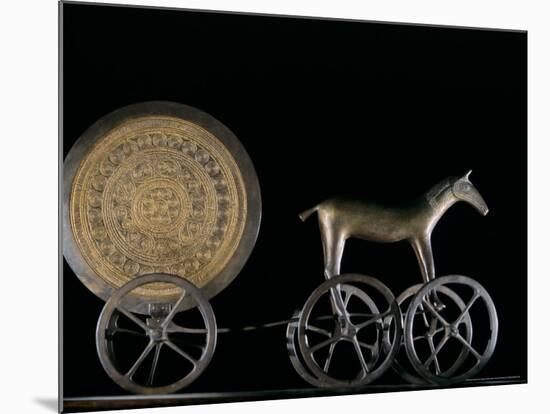 Solar Disk with Chariot and Horse Replica, Bronze Age, Germany-Kenneth Garrett-Mounted Photographic Print