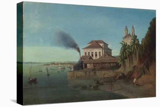 Solar Do Unhao, with the Church of N. S. De Conceicao Da Praia, Salvador Da Bahia-Francois Rene Moreaux-Stretched Canvas