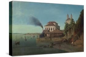 Solar Do Unhao, with the Church of N. S. De Conceicao Da Praia, Salvador Da Bahia-Francois Rene Moreaux-Stretched Canvas