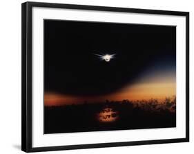 Solar Eclipse Seen from a Plane-Roger Ressmeyer-Framed Photographic Print