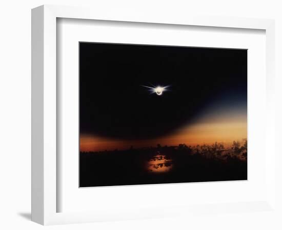 Solar Eclipse Seen from a Plane-Roger Ressmeyer-Framed Photographic Print