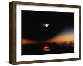 Solar Eclipse Seen from a Plane-Roger Ressmeyer-Framed Photographic Print