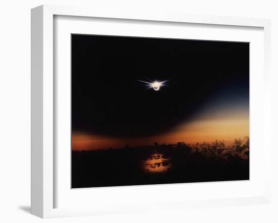 Solar Eclipse Seen from a Plane-Roger Ressmeyer-Framed Photographic Print