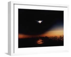 Solar Eclipse Seen from a Plane-Roger Ressmeyer-Framed Photographic Print