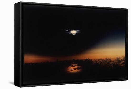 Solar Eclipse Seen from a Plane-Corbis-Framed Stretched Canvas